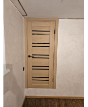 Двері Leador Doors Sicilia Чорне скло