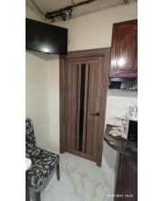 Межкомнатные Двери Korfad Florence FL-03 Черное стекло ПВХ плёнка