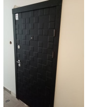 Входные Двери Онтарио софт черный/белый супермат Qdoors