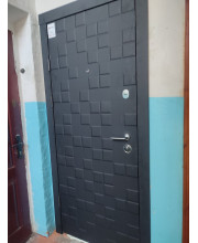 Входные Двери Онтарио софт черный/белый супермат Qdoors