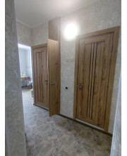 Двері Leador Doors Verona сіре дерево Чорне скло