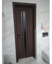 Межкомнатные Двери Korfad Florence FL-03 Черное стекло ПВХ плёнка