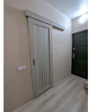 Межкомнатные Двери Leador Doors Verona монблан Черное стекло ПВХ плёнка