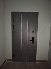 Двери ТЕРМО ЭЛЕКТРО (квадро) Kale 590/гладкая Срез камня/Белый матовый гладкий Булат