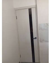 Двери Darumi Doors Plato Line PTL-04 дуб ольс Черное стекло