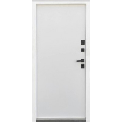 Вхідні Двері Стріт Піано метал Антрацит фарба/МДФ біле дерево Vinorit "Qdoors"-2