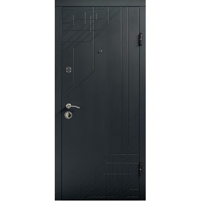 Вхідні Двері ПО-260 Антрацит/білий мат Міністерство Дверей-0