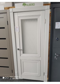 Двері Прадо ПО білий мат 800 мм+коробка 2.5 шт+лиштва 2,5 шт М13 Albero