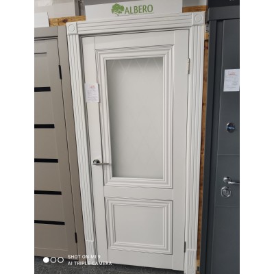 Двери Прадо ПО белый мат 800 мм+коробка 2.5 шт+наличник 2,5 шт М13 Albero-0