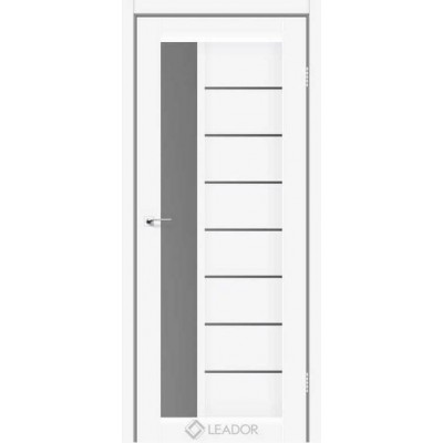 Міжкімнатні Двері Lorenza Білі сірий графіт Leador ПВХ плівка-0