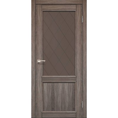 Міжкімнатні Двері CL-02 сатин бронза Korfad ПВХ плівка-0