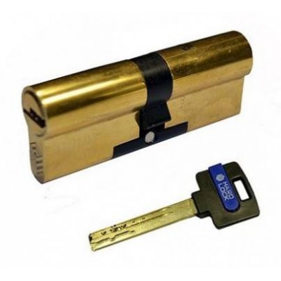 Цилиндры Hard Lock 90(50x40) мм ключ/ключ золото-0
