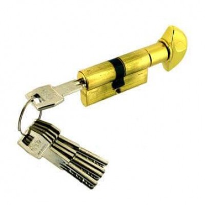 Фурнітура AGB Scudo 5000 70мм(35х35) ключ/тумблер золото-0
