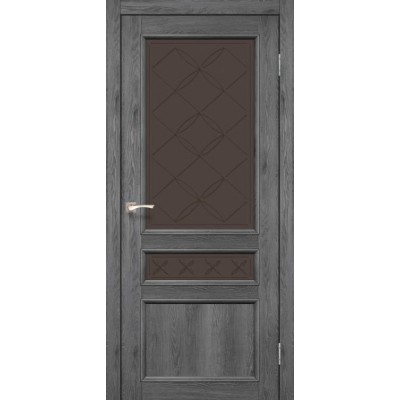 Міжкімнатні Двері CL-05 сатин бронза Korfad ПВХ плівка-0