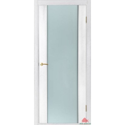 Двери Соня ПО (белый ясень) с белым стеклом триплекс Двери Белорусии-0
