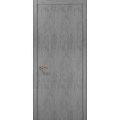 Міжкімнатні Двері PL-01 бетон світлий Папа Карло ПВХ плівка-0