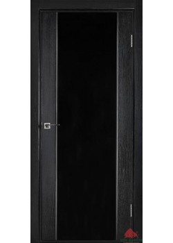 Двері Соня ПО (чорний ясень) з чорним склом триплекс Двері Білорусії