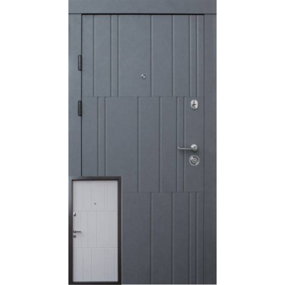 Входные Двери Премиум Арт бетон графит-бетон крем Qdoors-0