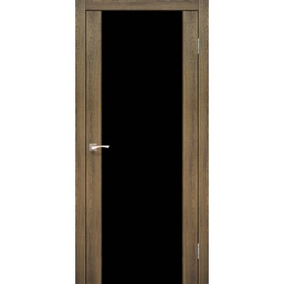 Міжкімнатні Двері SR-01 чорне скло Korfad ПВХ плівка-2