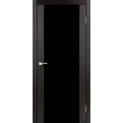 Міжкімнатні Двері SR-01 чорне скло Korfad ПВХ плівка-6