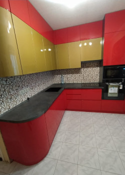 Кутова кухня на замовлення Червона глянець №31 26.05.2023