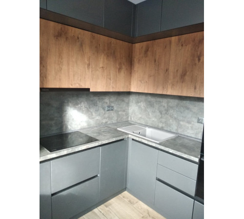 Кутова кухня на замовлення Графіт / Дуб Крафт золотий №39 02.06.2023