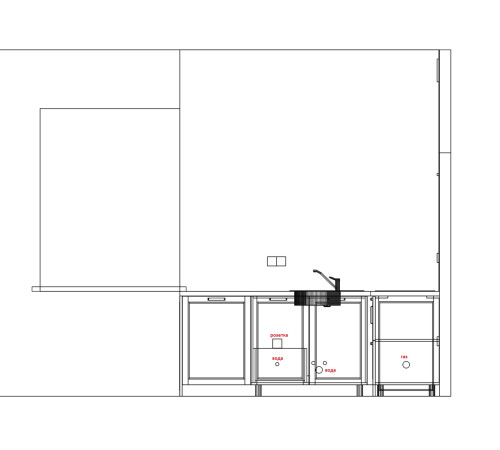Угловая кухня на заказ крашеный МДФ RAL 9003 267