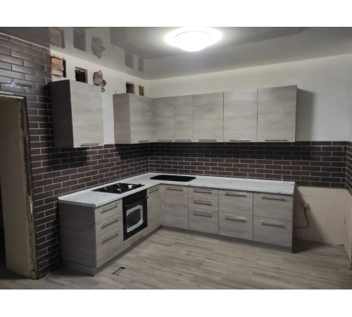 Угловая кухня на заказ в цвете Дуб серый №13 08.03.2023