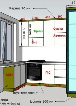 Угловая кухня на заказ крашеный МДФ №272 25.03.2025
