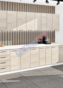 Готова кухня Комфорт Еко 3700 м пряма дуб білений
