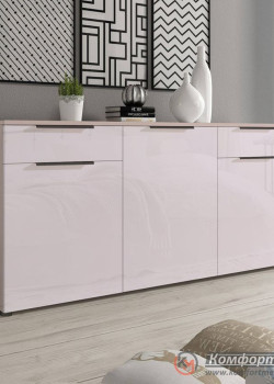 Великий комод Комфорт Flex 1.5 м МДФ фасад Оксамит бежевий для косметики