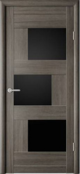 Двері Albero Megapolis PVH Stokgolm Чорне скло