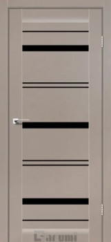 Двері Darumi Doors Darina сірий краст Чорне скло