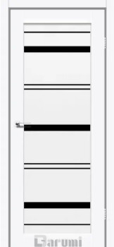 Двері Darumi Doors Darina білий матовий Чорне скло