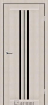 Двері Darumi Doors Stella дуб мембау Чорне скло