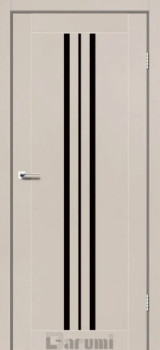 Двері Darumi Doors Stella димчастий краст Чорне скло