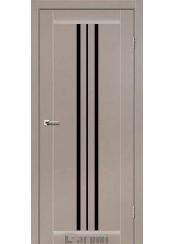 Двері Darumi Doors Stella сірий краст Чорне скло