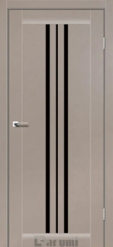 Двері Darumi Doors Stella сірий краст Чорне скло