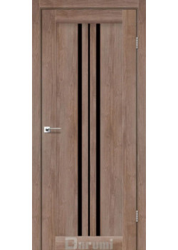 Двері Darumi Doors Stella горіх бургун Чорне скло