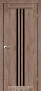 Двері Darumi Doors Stella горіх бургун Чорне скло