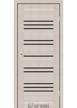 Двері Darumi Doors Versal дуб мембау Чорне скло