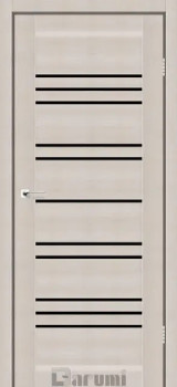 Двері Darumi Doors Versal дуб мембау Чорне скло