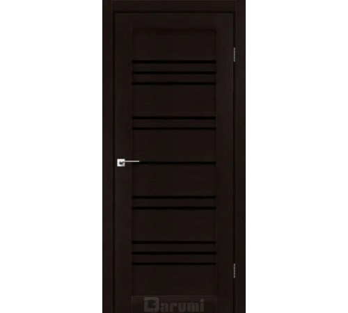 Межкомнатные Двери Darumi Doors Versal дуб честнат Черное стекло Ламинатин