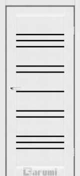 Двері Darumi Doors Versal білий текстурний Чорне скло
