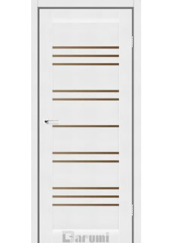 Двері Darumi Doors Versal білий текстурний сатин бронза