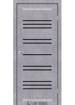 Двері Darumi Doors Versal сірий бетон Чорне скло
