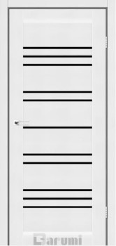 Двері Darumi Doors Versal білий матовий Чорне скло