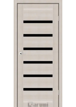 Двері Darumi Doors Vela дуб мембау Чорне скло