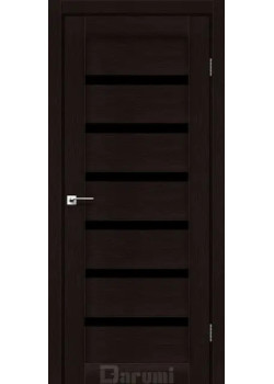Двері Darumi Doors Vela дуб честнат Чорне скло