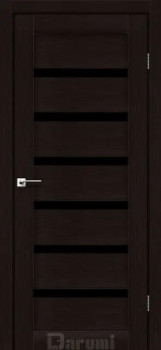 Двері Darumi Doors Vela дуб честнат Чорне скло